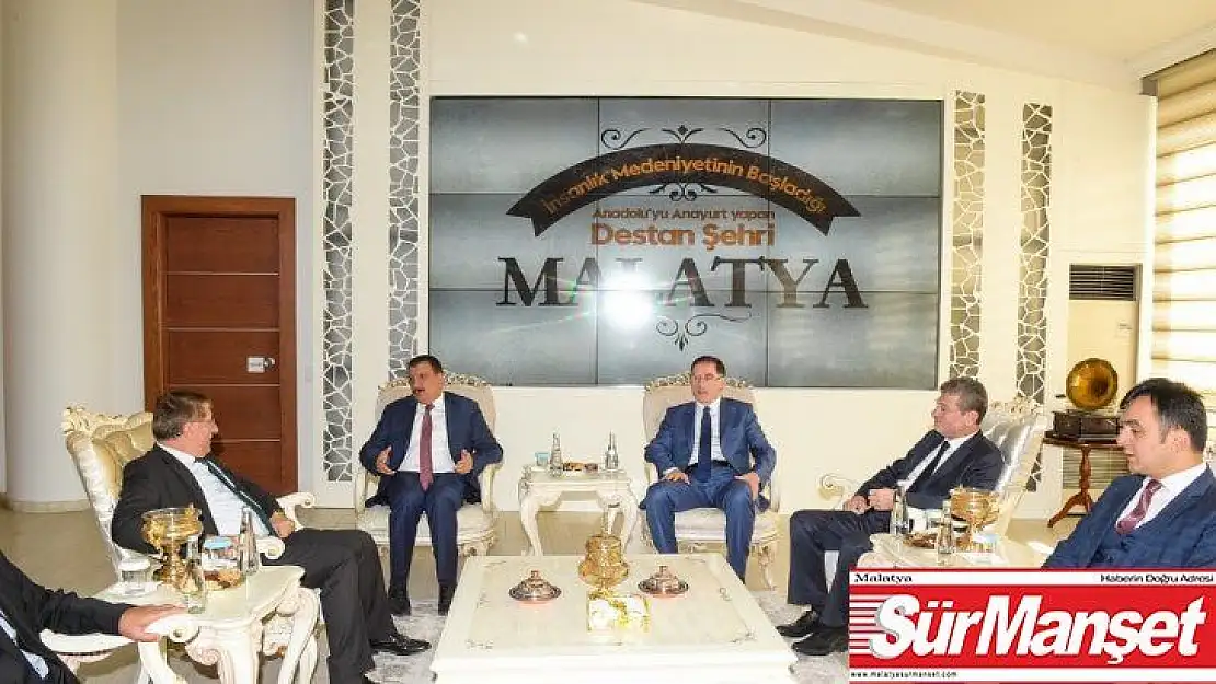 Kamu Denetçiliği Kurumu Başkanı Şeref Malkoç, Malatya Büyükşehir Belediyesini ziyaret etti