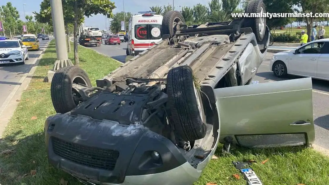 kontrolden çıkan otomobil takla attı: 4 yaralı