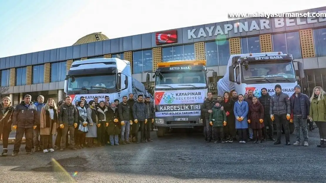 Kayapınar Belediyesinden deprem bölgelerine kardeşlik eli