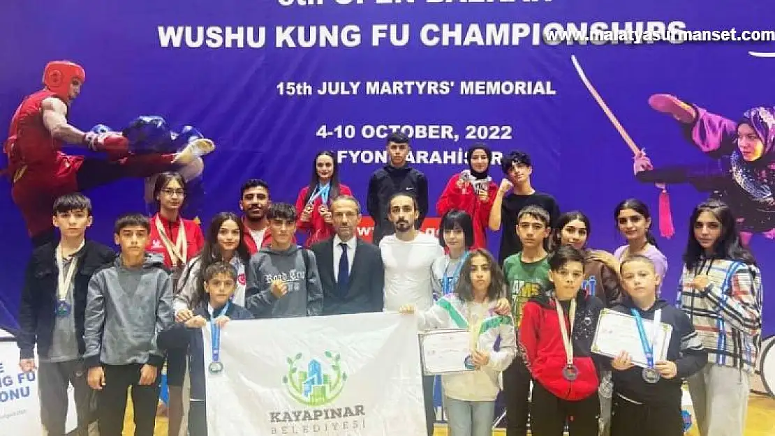 Kayapınarlı Wushu sporcularına 15 ödül birden