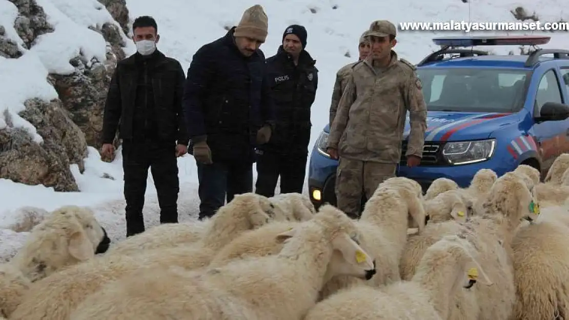 Kaymakam Türkoğlu, karlı yolları açma çalışmalarını denetledi