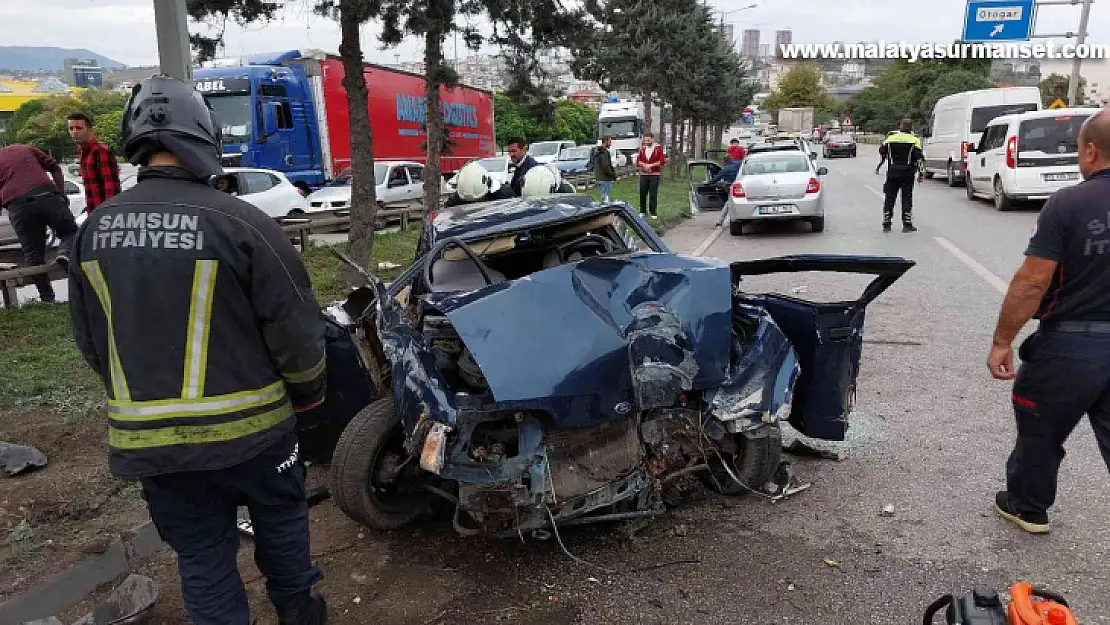 Kazada 2 aylık eşi ölen kadın yaralı halde sedyeden fırlayıp feryat etti