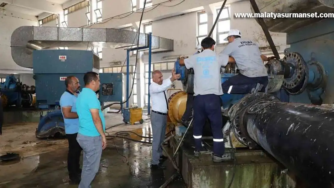 Kente içme suyu sağlayan pompa onarıldı