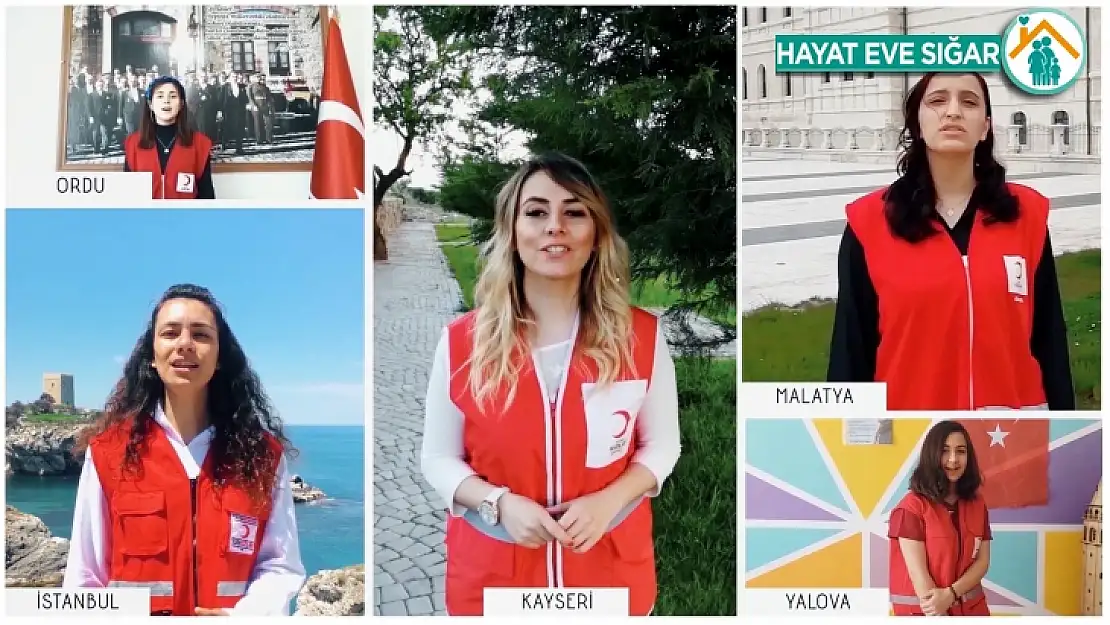 Kızılay gençleri görevinin başında