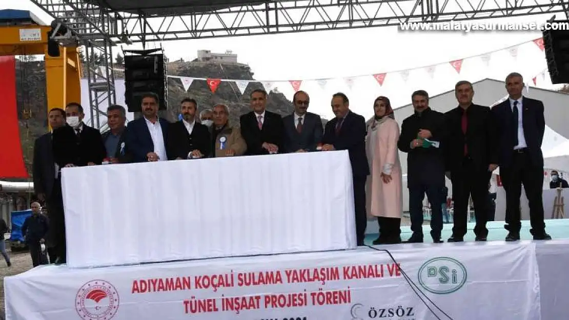 Koçali Barajı'nın sulama kanalı tüneline başlandı