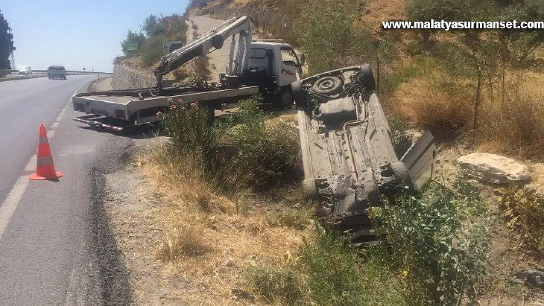 Kontrolden çıkan araç takla attı: 1 yaralı