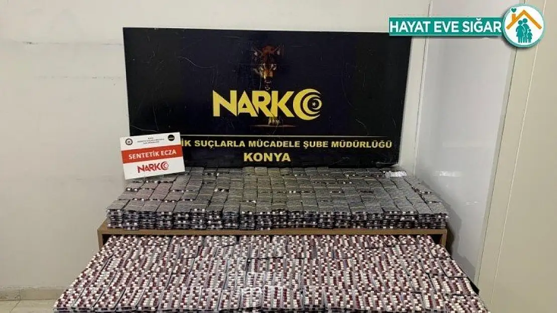 Konya'da 35 bin 616 uyuşturucu hap ele geçirildi