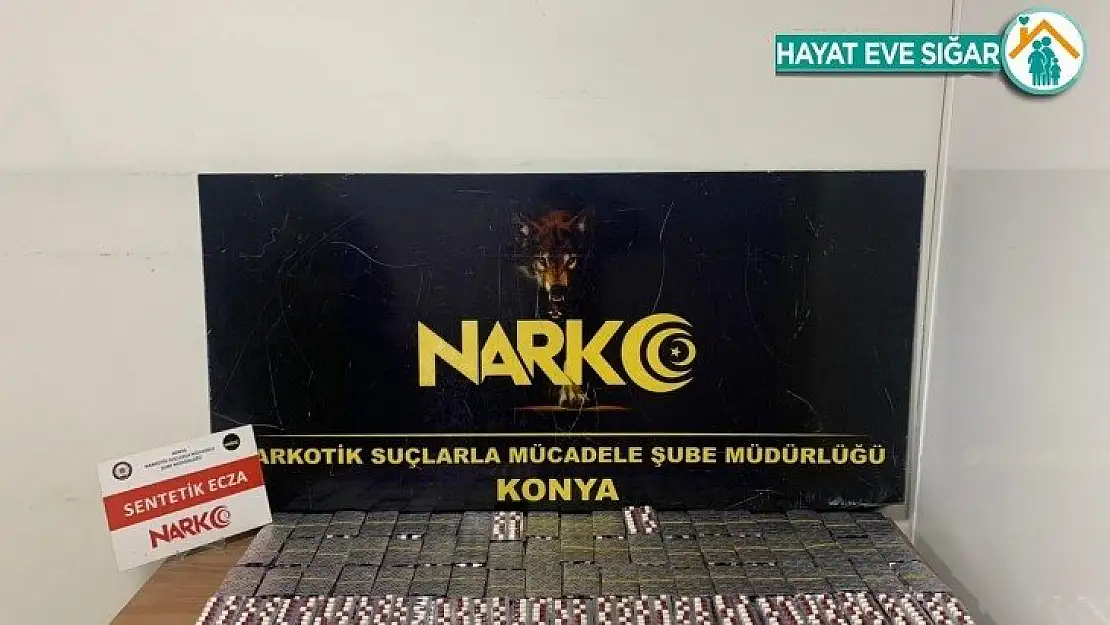 Konya'da narkotik ekipleri 8 bin 111 uyuşturucu hap ele geçirdi