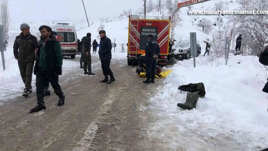 Konya'da otomobil dereye uçtu: 1 ölü, 1 yaralı