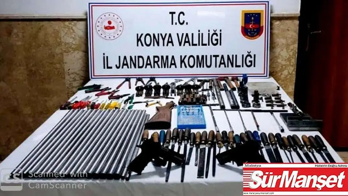 Konya'da kaçak silah imalathanesine baskın