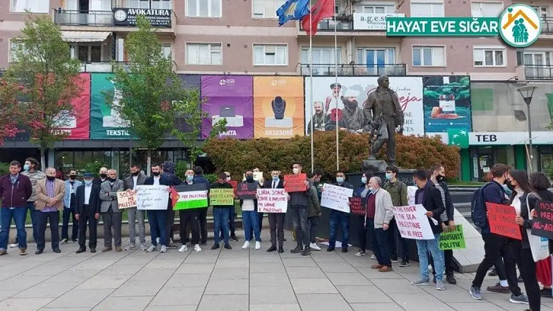 Kosovalılardan Filistin halkına destek yürüyüşü
