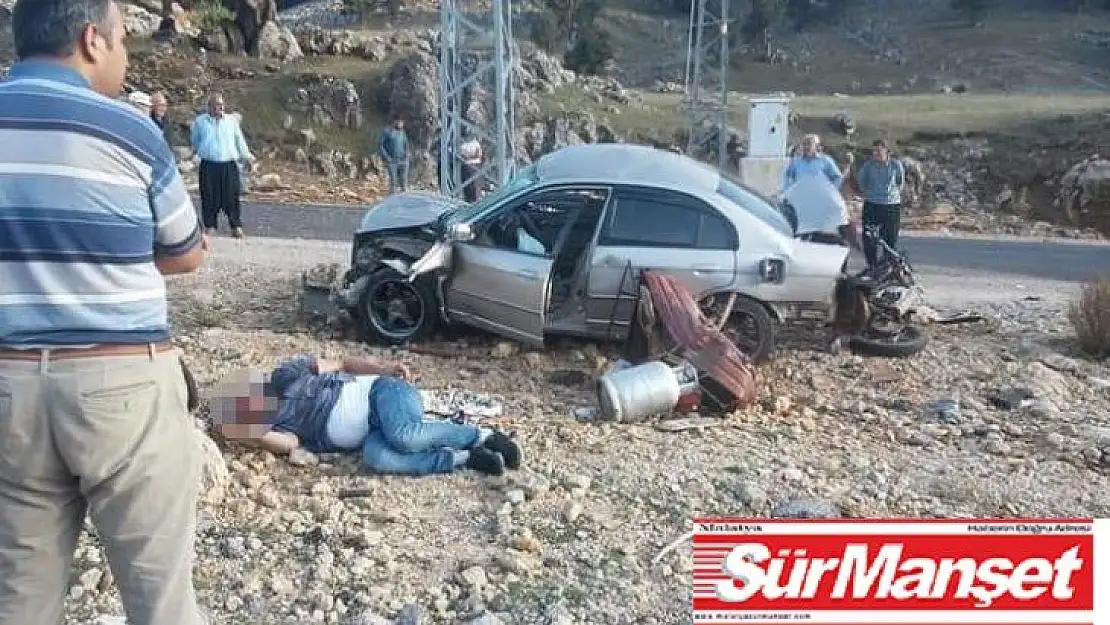 Kozan'da otomobil ile motosiklet çarpıştı 1 ölü 1 yaralı