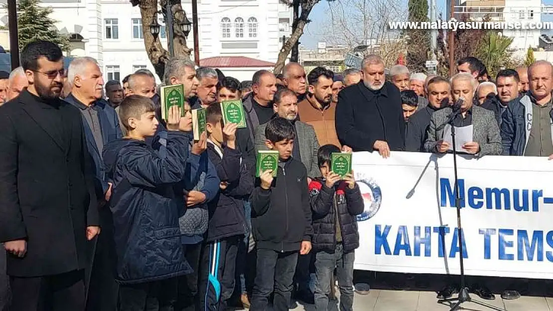 Kur'an-ı Kerim'in yakılmasına Kahta'dan tepki