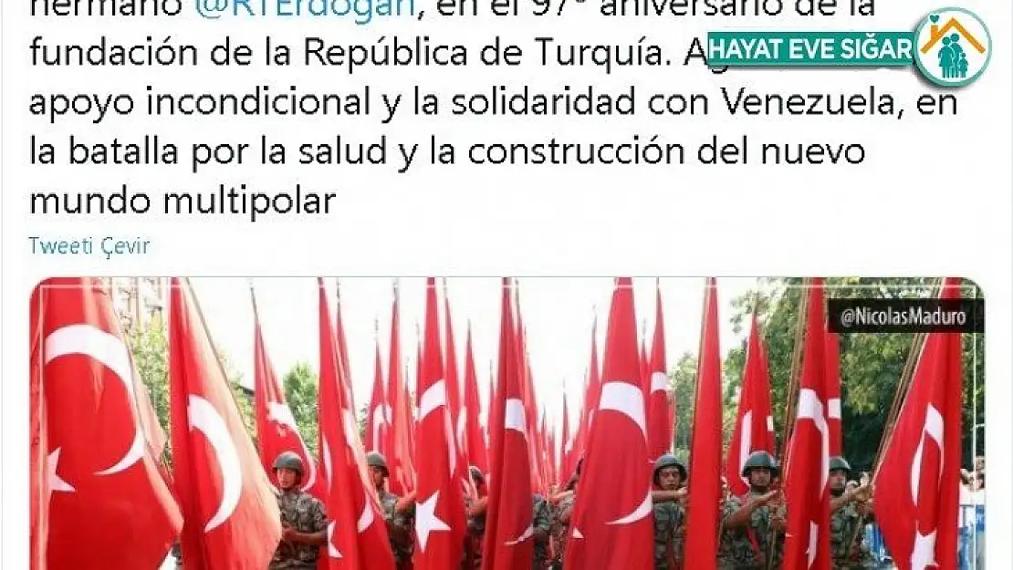 Maduro'dan Erdoğan'a teşekkür