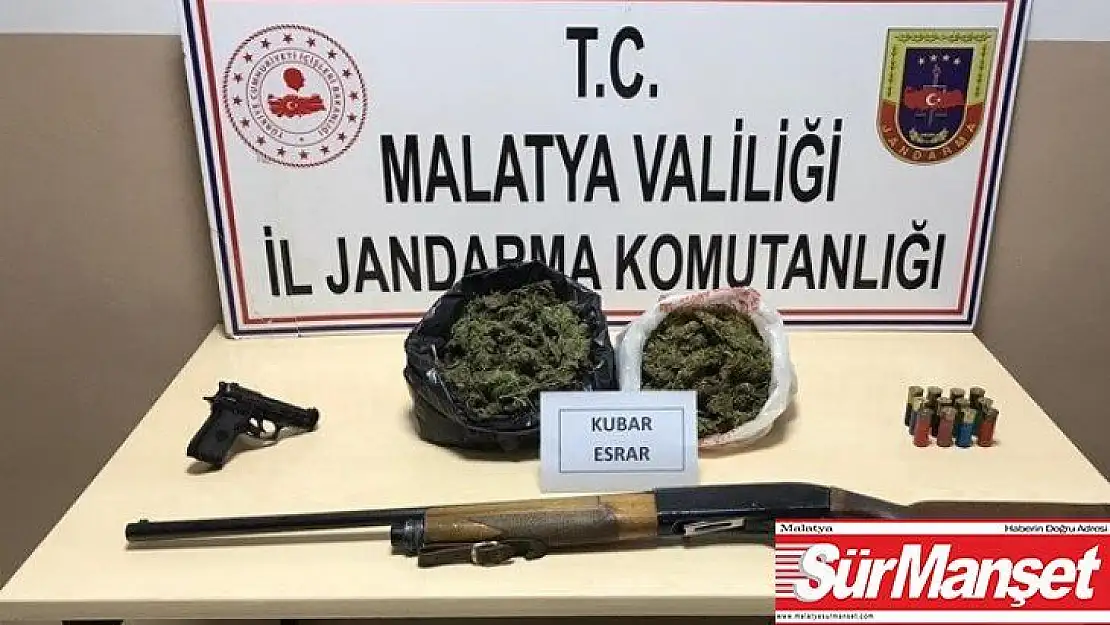 Malatya'da 1 kilo 200 gram esrar yakalandı