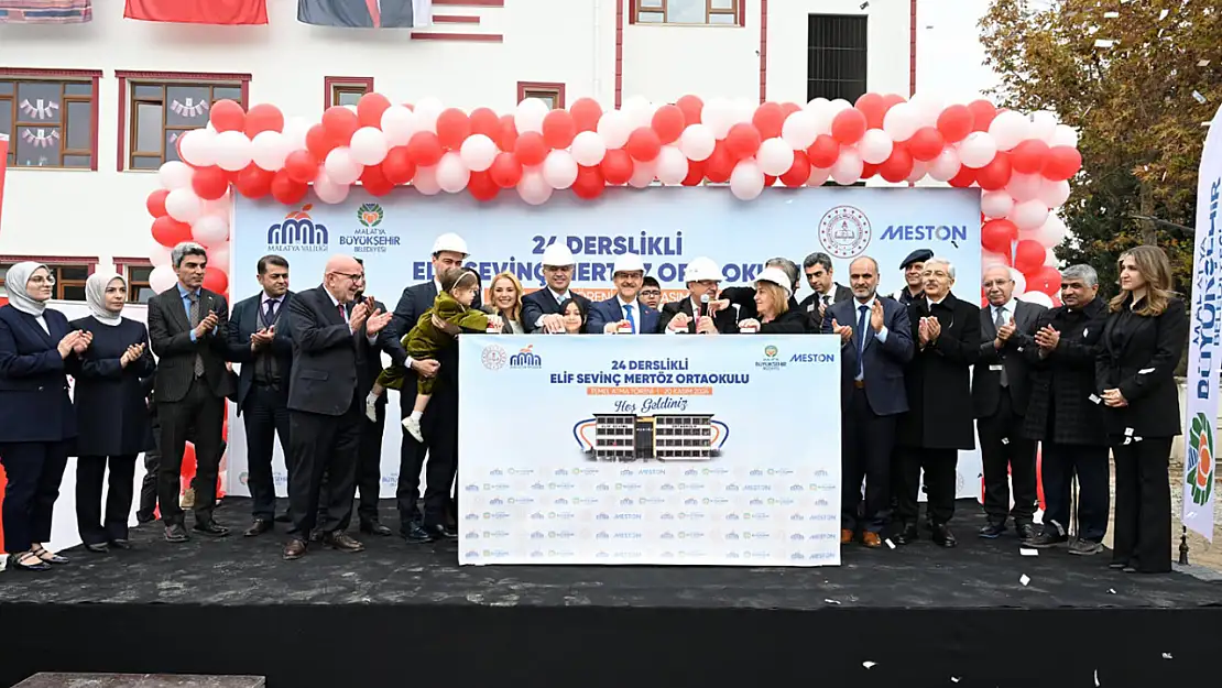 Malatya'da 24 derslikli okulun temeli dualarla atıldı