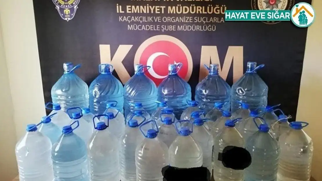 Malatya'da 269 litre sahte içki ele geçirildi