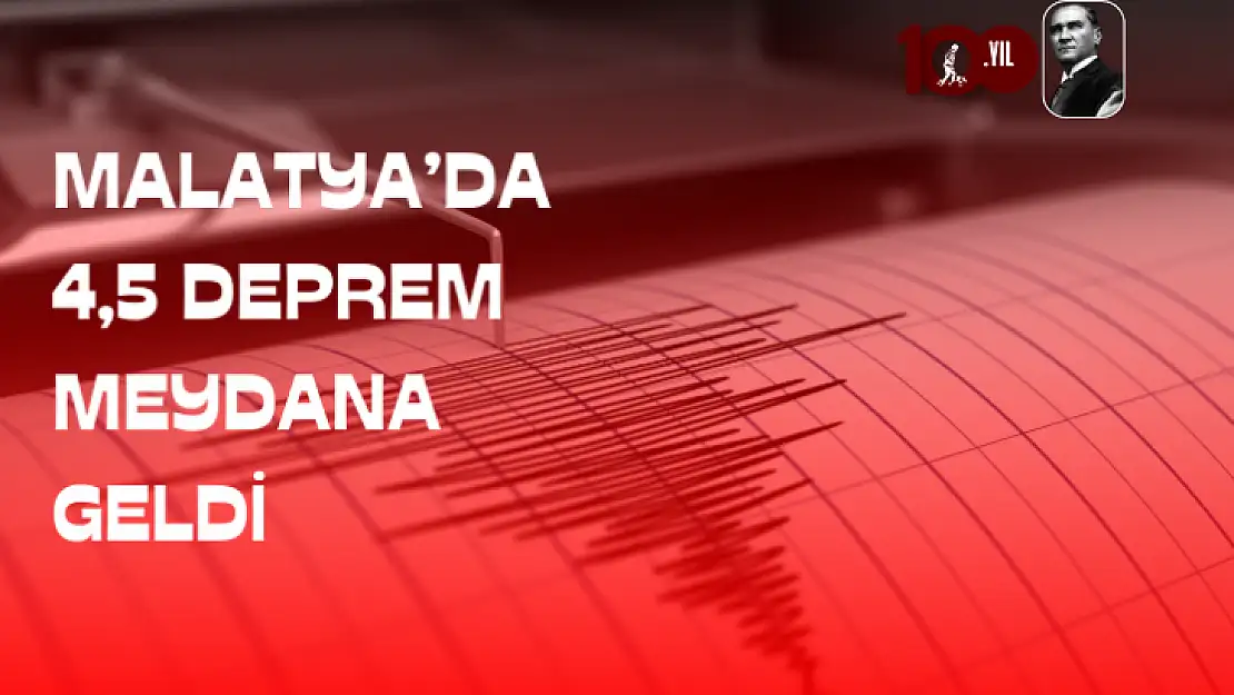 Malatya'da 4,5 Deprem Meydana Geldi