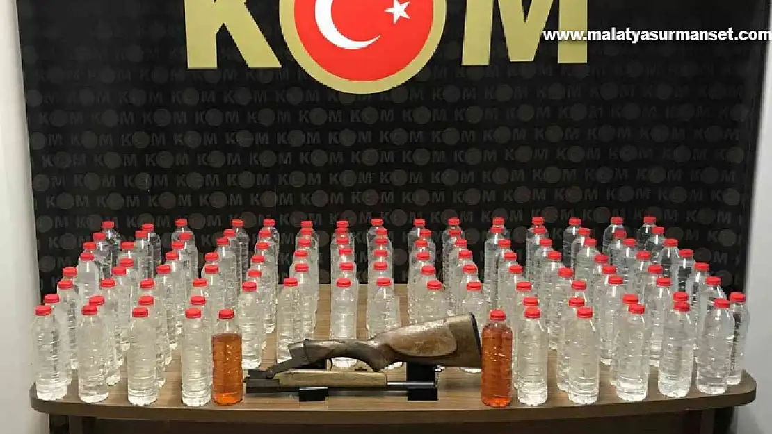 Malatya'da 72 litre sahte alkol ele geçirildi