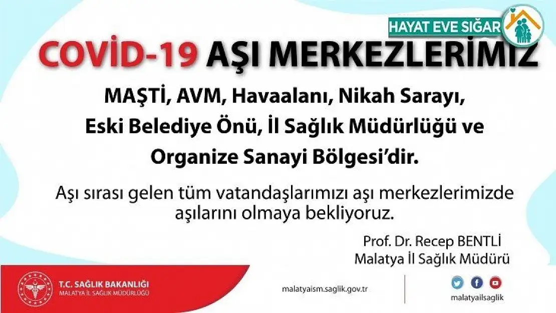 Malatya'da aşı merkez sayısı arttırıldı