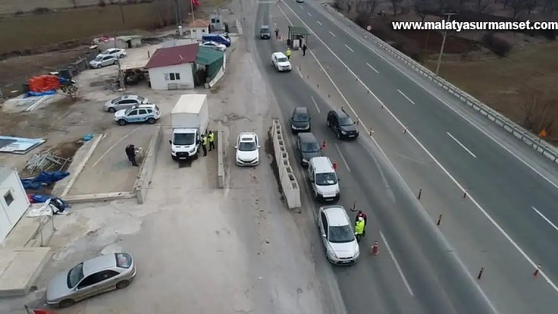 Malatya'da dron ile sürücülere sıkı takip