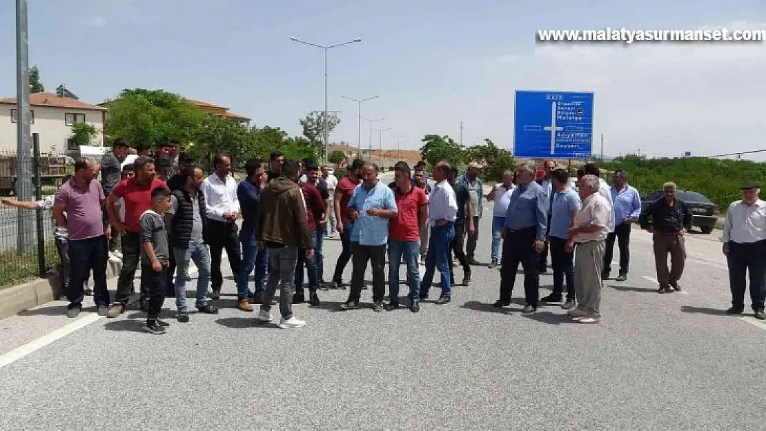 Malatya'da EDS talebi yol kapattırdı