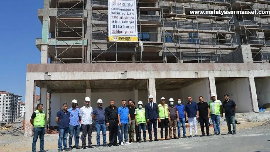 Malatya'da inşaat sektörü iş bırakma eylemi sona erdi