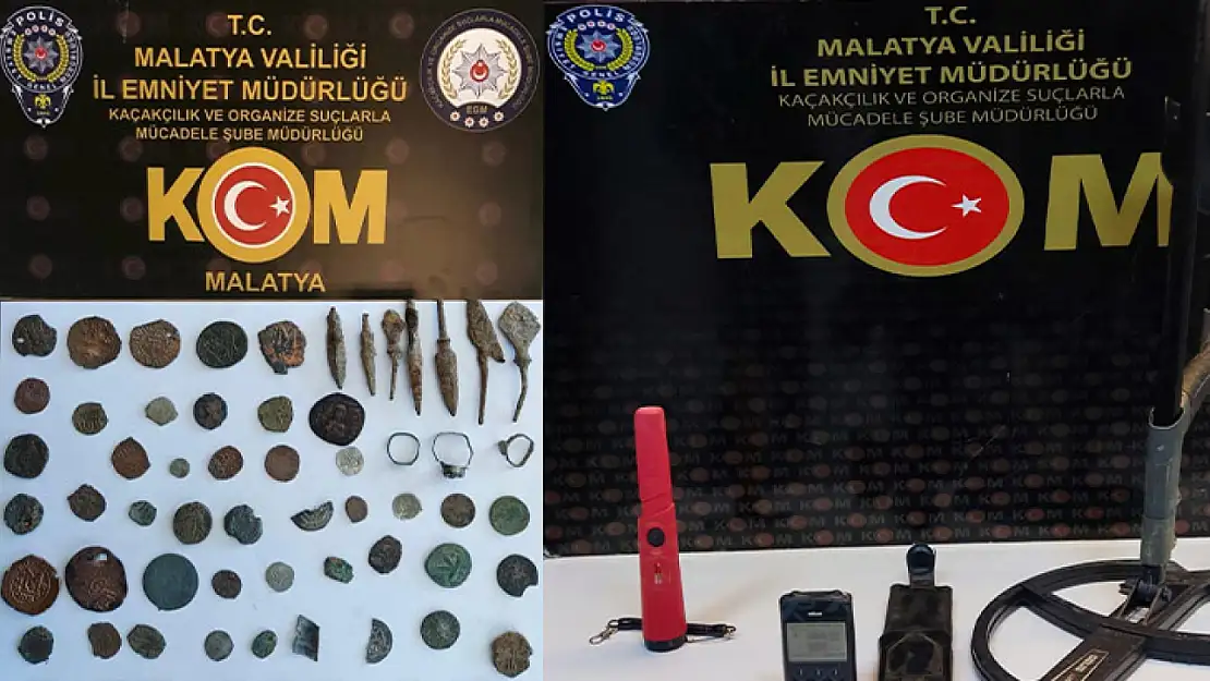 Malatya'da Kaçakçıların Ellerinden Tarihi Eserler Kurtarıldı