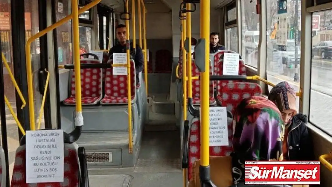 Malatya'da otobüslerde 'sosyal mesafe' düzenlemesi
