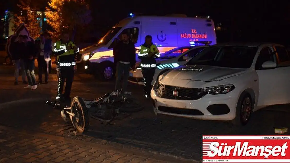 Malatya'da otomobil ile motosiklet çarpıştı: 1 yaralı