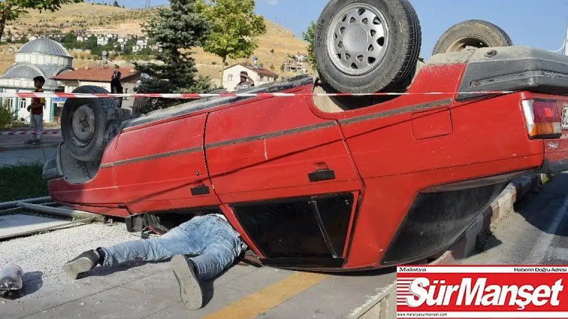 Malatya'da otomobil takla attı: 1 yaralı