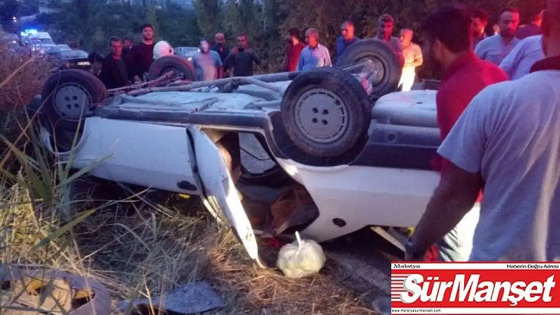 Malatya'da otomobil takla attı: 7 yaralı