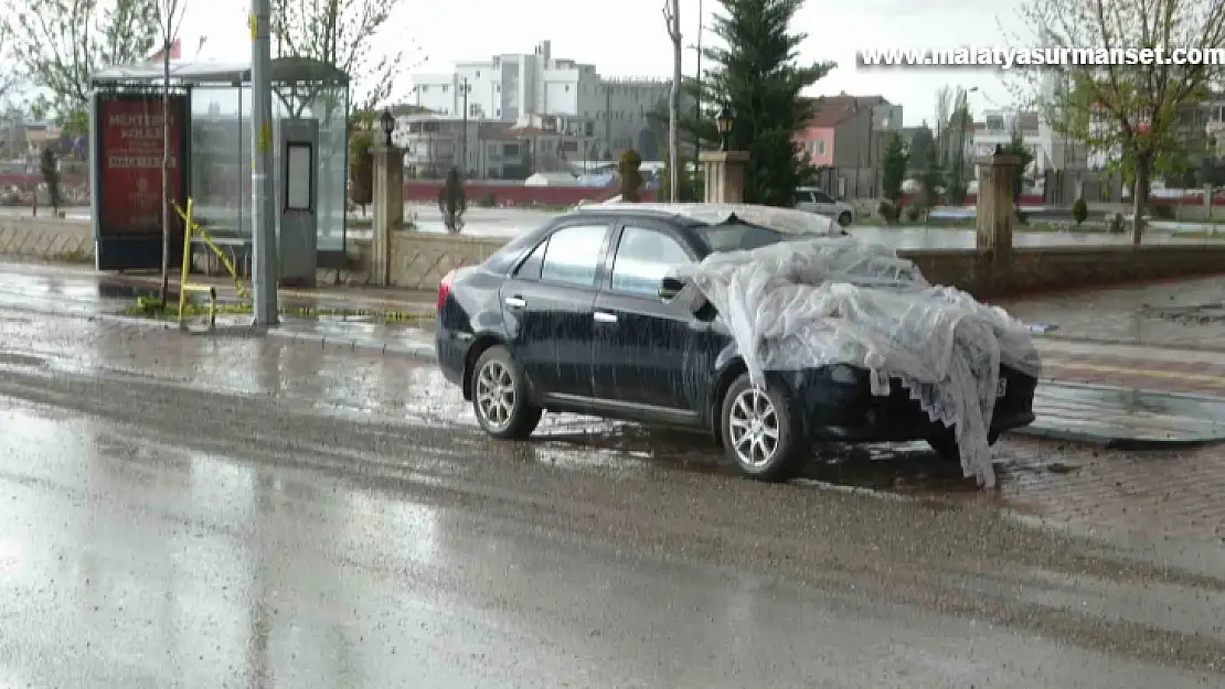 Malatya'da sağanak ve dolu etkili oldu