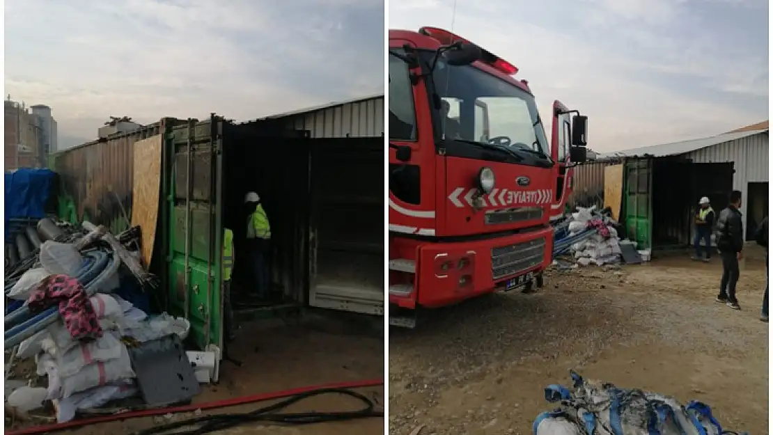 Malatya'da Şantiye Alanında Yangın Korkuya Yol Açtı