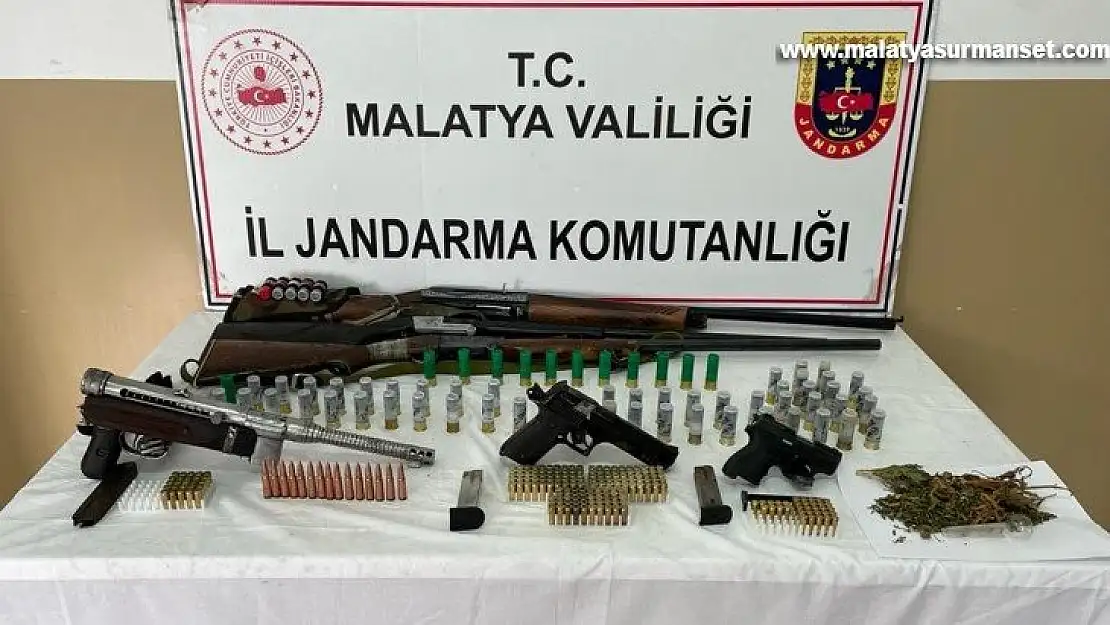 Malatya'da silah ve mühimmat operasyonu: 2 gözaltı