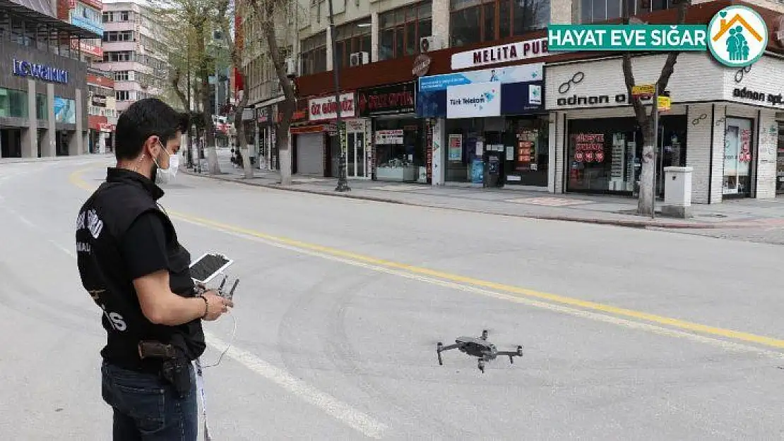 Malatya'da sokağa çıkma kısıtlamasına havdan denetim sürüyor