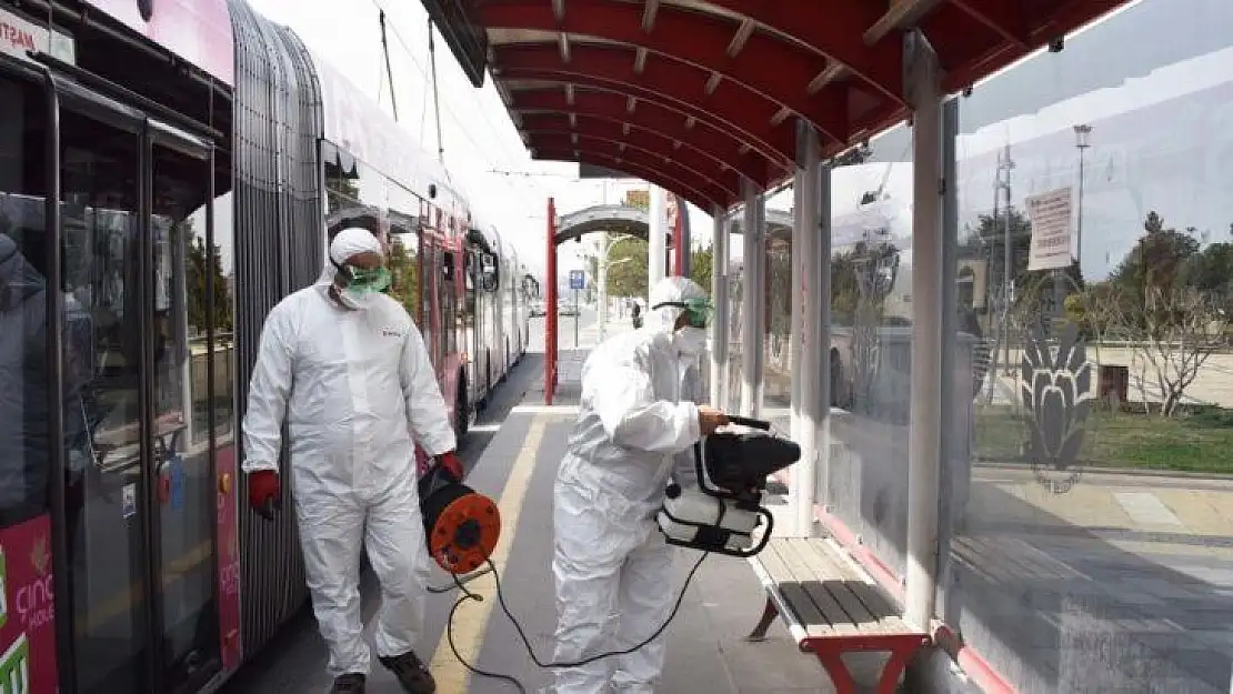 Malatya'da toplu taşıma araçları her gün dezenfekte ediliyor