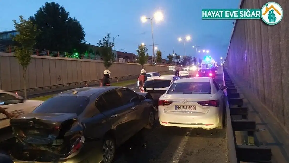 Malatya'da zincirleme kaza: 2 yaralı