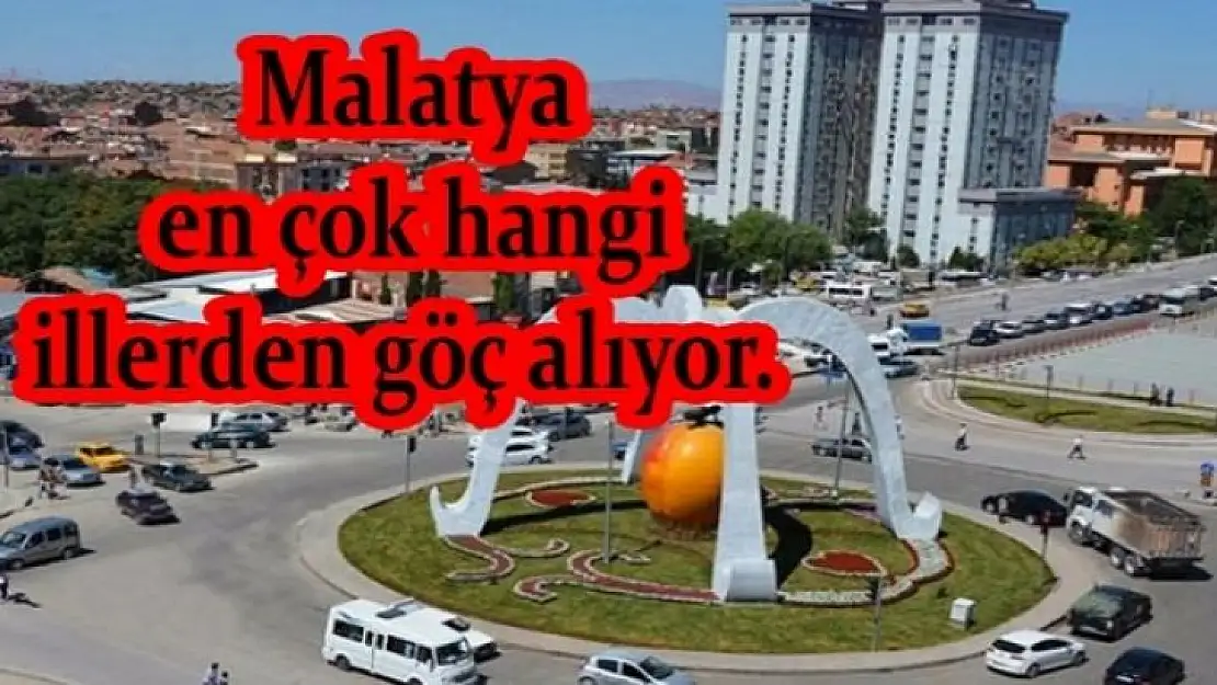 Malatya en çok hangi illerden göç alıyor.