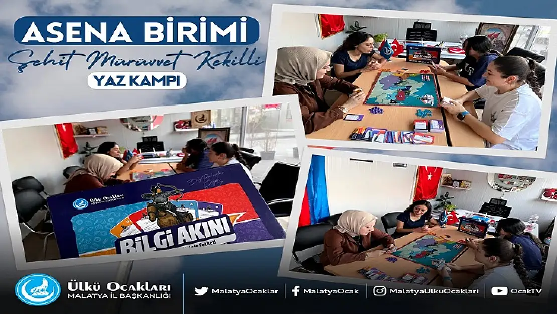 Malatya Ülkü Ocakları'ndan Bilgi Dolu Yaz Kampı Asena Birimi Bilgi Akını Oynadı