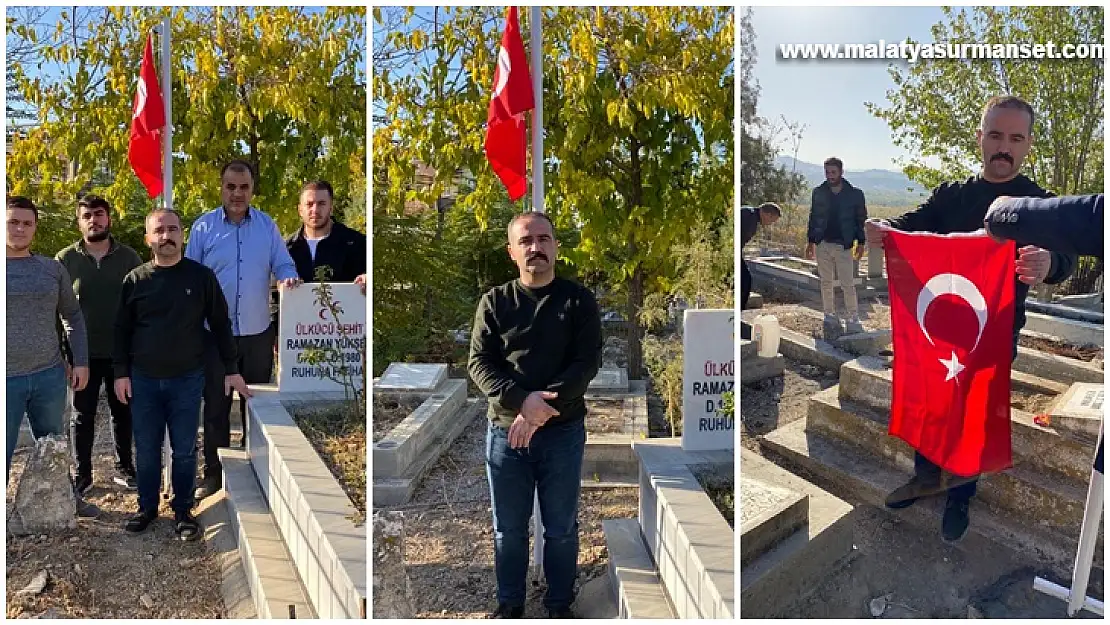 Malatya Ülkü Ocaklarından 'HER ŞEHİDE BİR  BAYRAK' Projesi