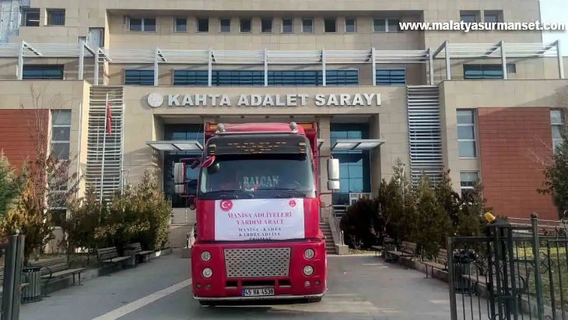 Manisa Adliyesi, kardeş Kahta Adliyesine 3 tır yardım malzemesi gönderdi