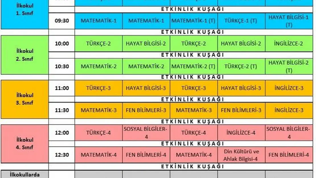 MEB, uzaktan eğitim ders programını açıkladı