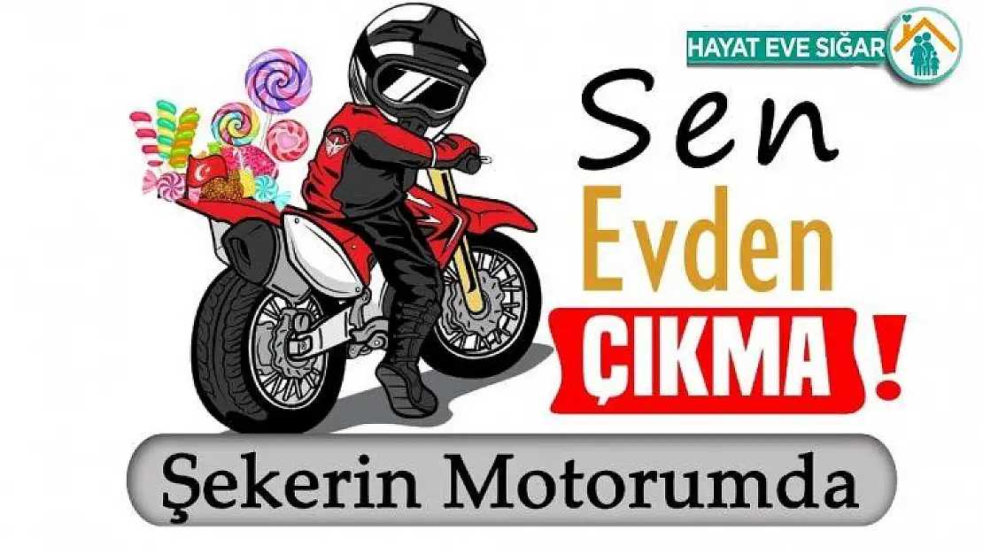 Motosikletli Vefa Sosyal Destek ekibinden evdeki çocuklara bayram hediyesi