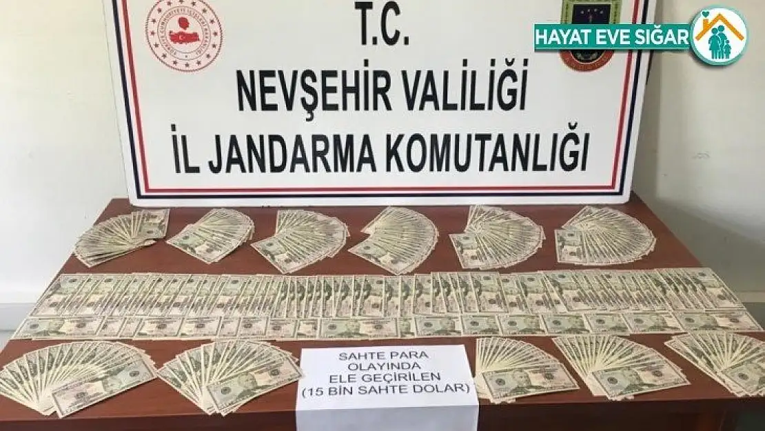 Nevşehir'de sahte 15 bin dolar ele geçirildi