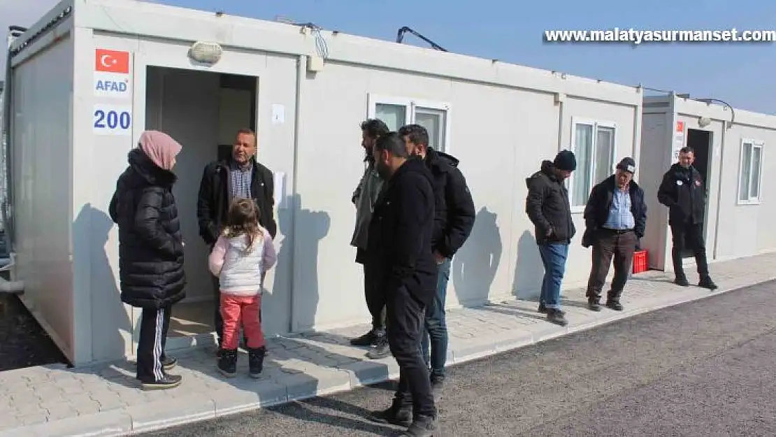 Nurdağı'nda depremzedeler konteynerlere yerleşmeye başladı