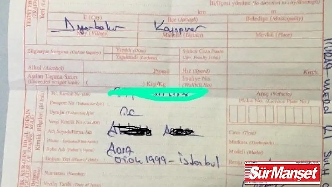 Patenle trafiği tehlikeye atan gence 598 lira para cezası