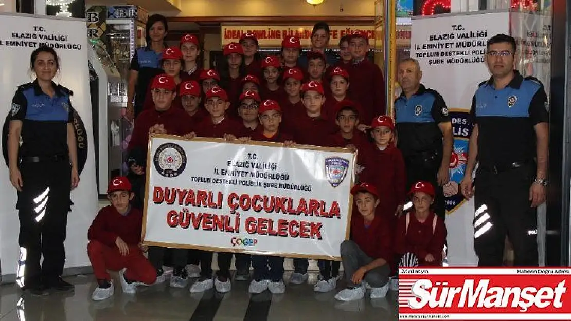 Polislerin eşlik ettiği çocuklar, gönüllerince eğlendi
