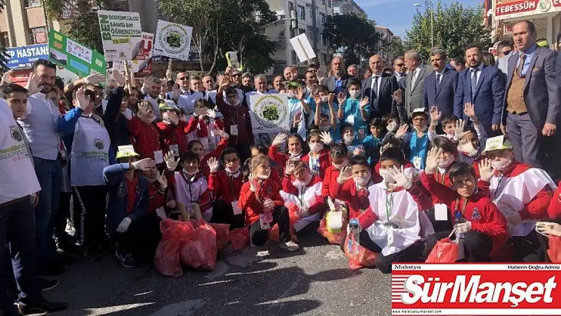 Pursaklar sokakları öğrenciler tarafından temizlendi