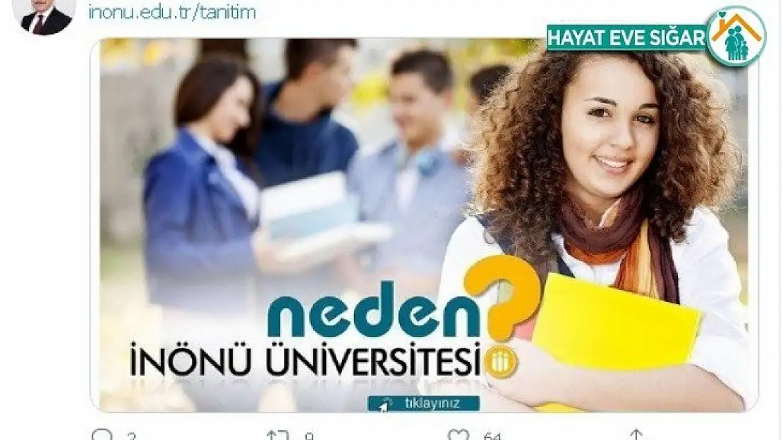 Rektör Kızılay'dan İnönü Üniversitesi'ni tercih önerisi